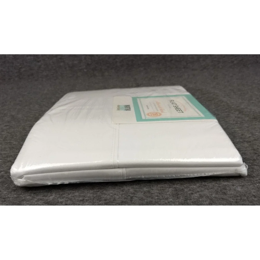 Martha Stewart Everyday Twin Flat Sheet 250TC White Cotton Blend Mix & Match NEW